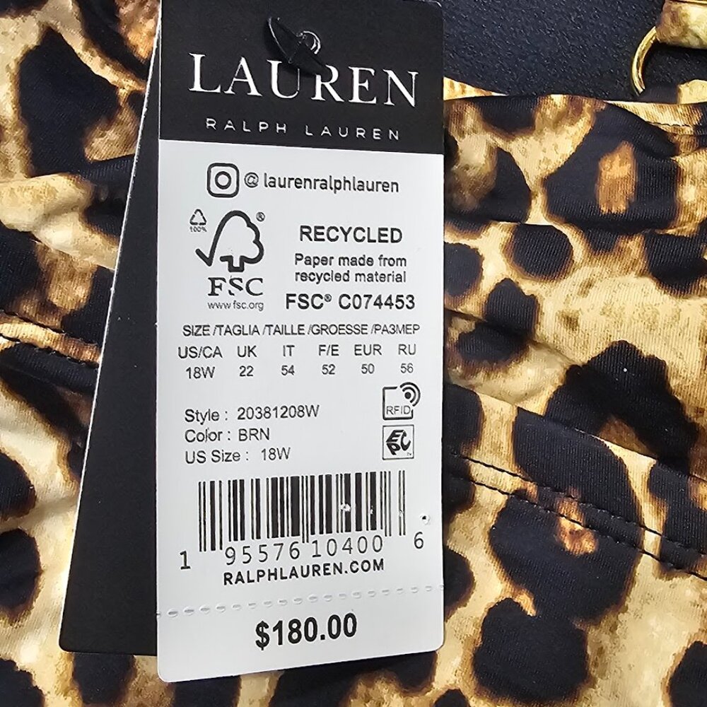 Lauren Ralph Lauren Plus Size High-Neck One-Piece Swimsuit - Picture 7 of 9
